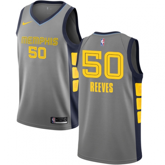 Women's Nike Memphis Grizzlies 50 Bryant Reeves Swingman Gray NBA Jersey - City Edition