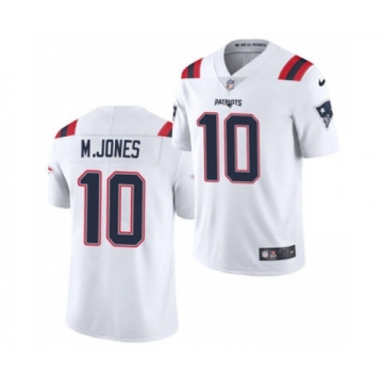 Men's New England Patriots 10 Mac Jones White 2021 Vapor Untouchable Limited Jersey