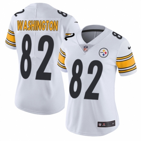 Women's Nike Pittsburgh Steelers 82 James Washington White Vapor Untouchable Limited Player NFL Jersey