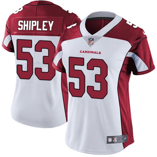 Women's Nike Arizona Cardinals 53 A.Q. Shipley White Vapor Untouchable Limited Player NFL Jersey