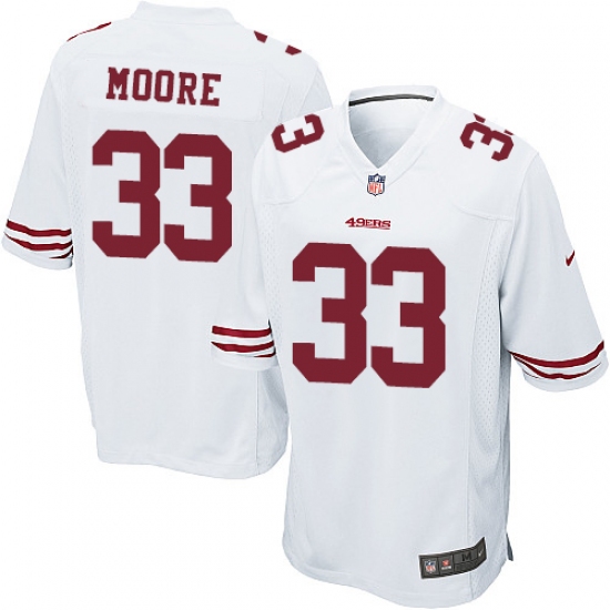 Men's Nike San Francisco 49ers 33 Tarvarius Moore Game White NFL Jersey