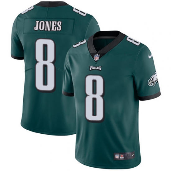 Youth Nike Philadelphia Eagles 8 Donnie Jones Midnight Green Team Color Vapor Untouchable Limited Player NFL Jersey
