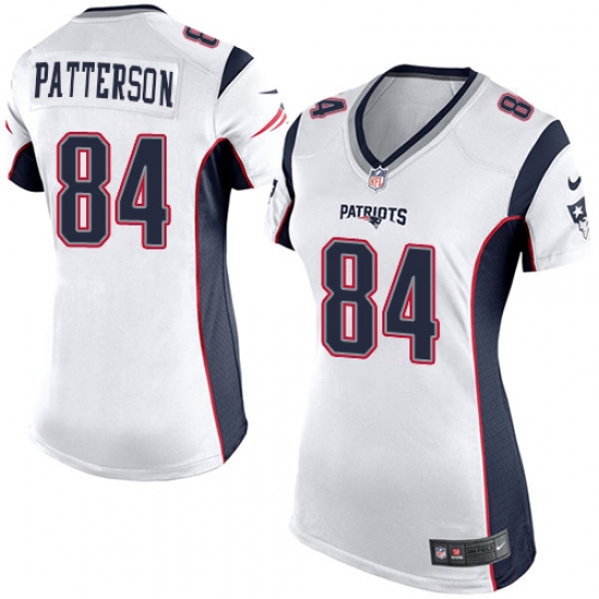 Women's Nike New England Patriots 84 Cordarrelle Patterson Game White NFL Jersey