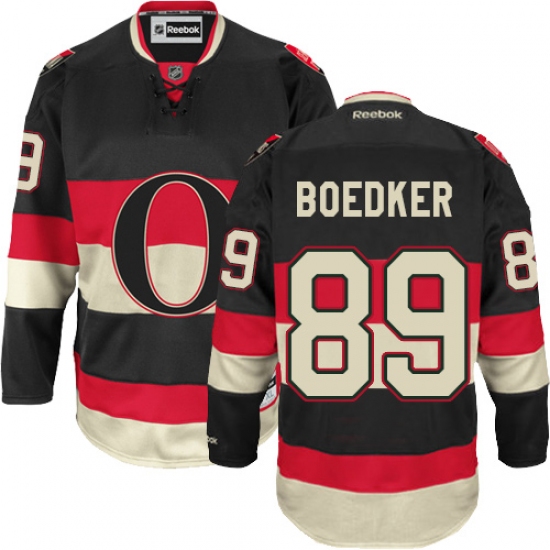 Men's Reebok Ottawa Senators 89 Mikkel Boedker Authentic Black Third NHL Jersey
