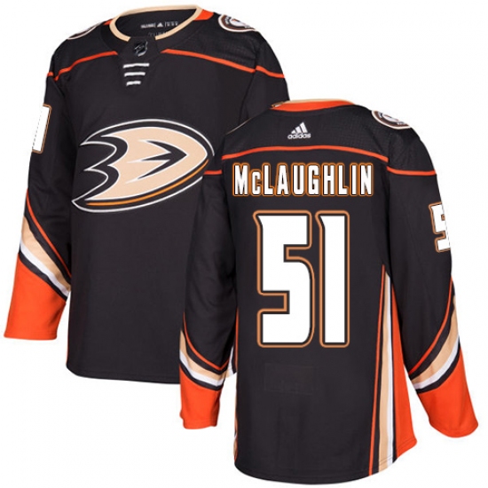 Men's Adidas Anaheim Ducks 51 Blake McLaughlin Authentic Black Home NHL Jersey