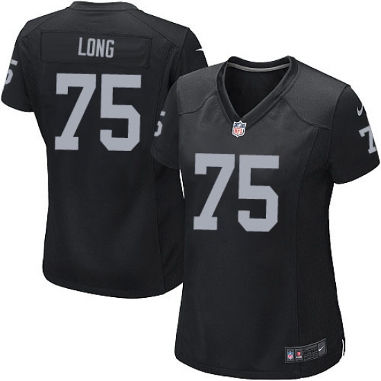 Women's Nike Oakland Raiders 75 Howie Long Game Black Team Color NFL Jersey