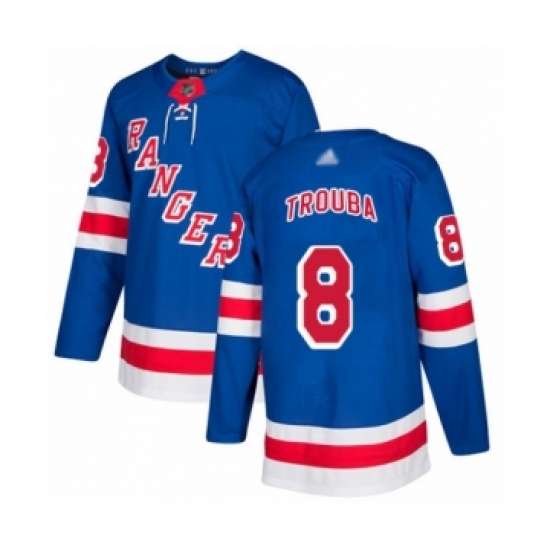 Men's New York Rangers 8 Jacob Trouba Authentic Royal Blue Home Hockey Jersey
