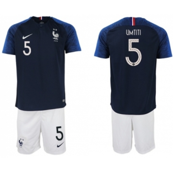 France 5 Umtiti Home Soccer Country Jersey