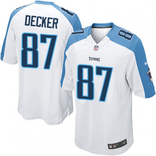 Men's Nike Tennessee Titans 87 Eric Decker Game White NFL Jersey