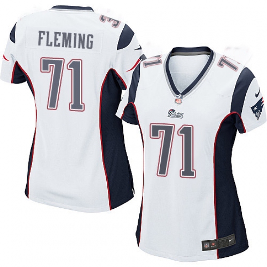 Women's Nike New England Patriots 71 Cameron Fleming Game White NFL Jersey