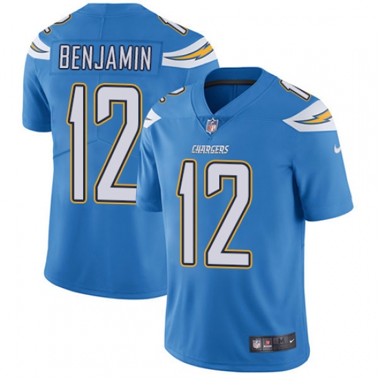 Youth Nike Los Angeles Chargers 12 Travis Benjamin Electric Blue Alternate Vapor Untouchable Limited Player NFL Jersey