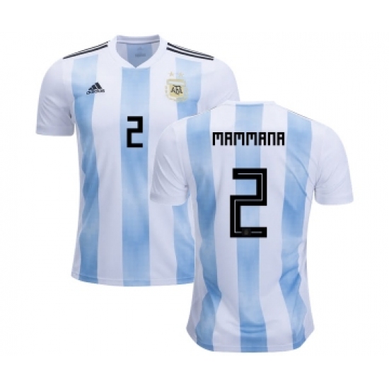 Argentina 2 Mammana Home Kid Soccer Country Jersey