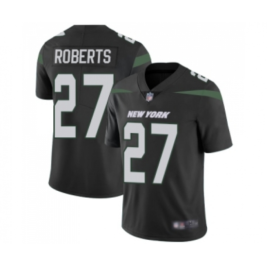 Men's New York Jets 27 Darryl Roberts Black Alternate Vapor Untouchable Limited Player Football Jersey