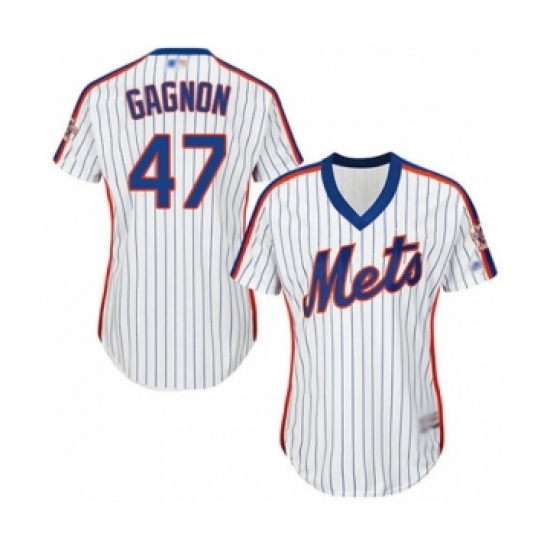 Women's New York Mets 47 Drew Gagnon Authentic White Alternate Cool Base Baseball Player Jersey