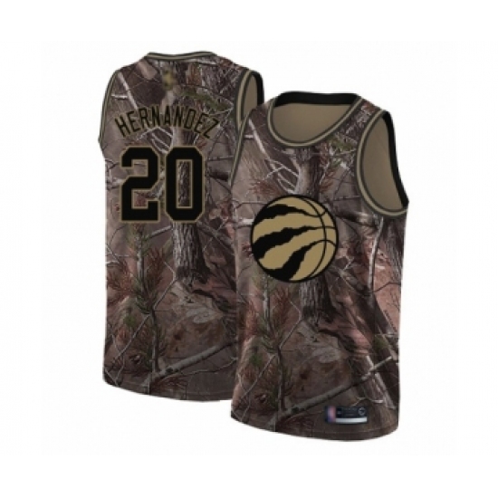 Men's Toronto Raptors 20 Dewan Hernandez Swingman Camo Realtree Collection Basketball Jersey