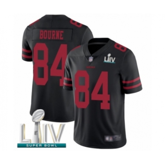 Men's San Francisco 49ers 84 Kendrick Bourne Black Alternate Vapor Untouchable Limited Player Super Bowl LIV Bound Football Jersey