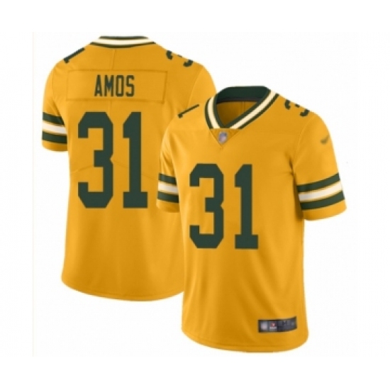 Men's Green Bay Packers 31 Adrian Amos Limited Gold Inverted Legend Football Jersey