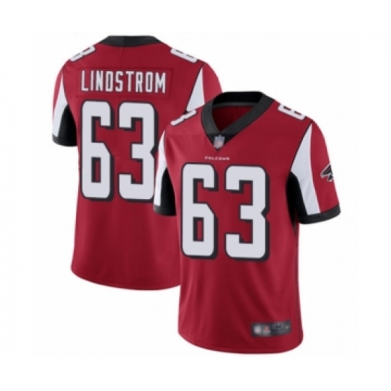 Youth Atlanta Falcons 63 Chris Lindstrom Red Team Color Vapor Untouchable Limited Player Football Jersey