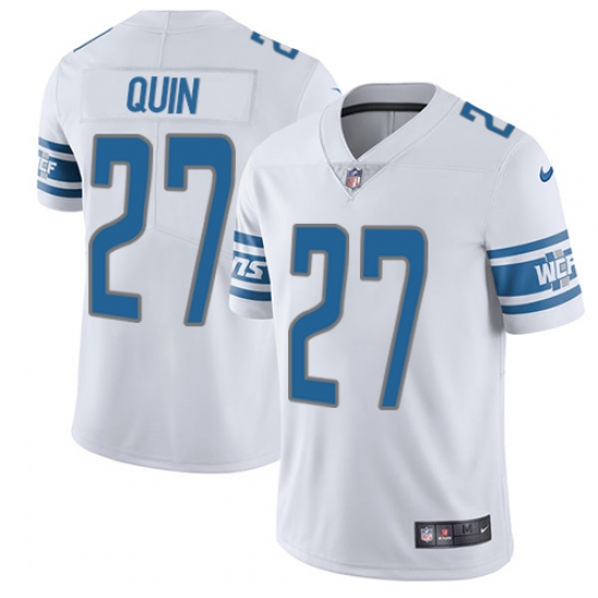 Youth Nike Detroit Lions 27 Glover Quin Elite White NFL Jersey