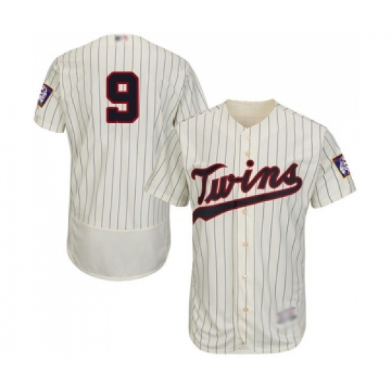 Men's Minnesota Twins 9 Marwin Gonzalez Cream Alternate Flex Base Authentic Collection Baseball Jersey