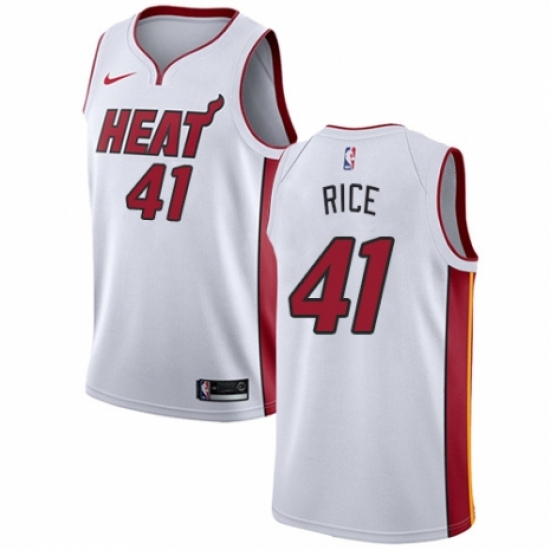 Men's Nike Miami Heat 41 Glen Rice Swingman NBA Jersey - Association Edition
