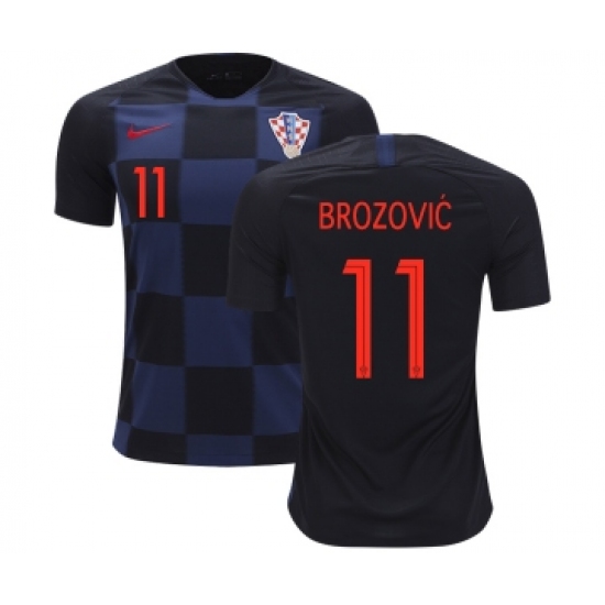 Croatia 11 Brozovic Away Soccer Country Jersey