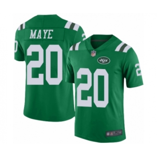 Men's New York Jets 20 Marcus Maye Limited Green Rush Vapor Untouchable Football Jersey