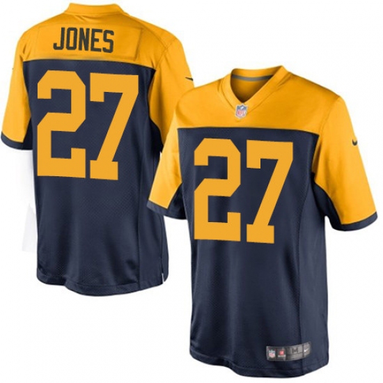 Youth Nike Green Bay Packers 27 Josh Jones Elite Navy Blue Alternate NFL Jersey