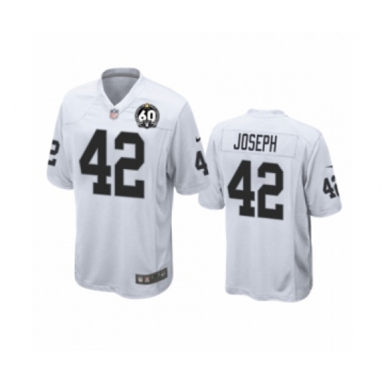 Men's Oakland Raiders 42 Karl Joseph Game 60th Anniversary White Football Jersey