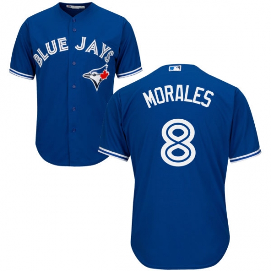 Youth Majestic Toronto Blue Jays 8 Kendrys Morales Authentic Blue Alternate MLB Jersey