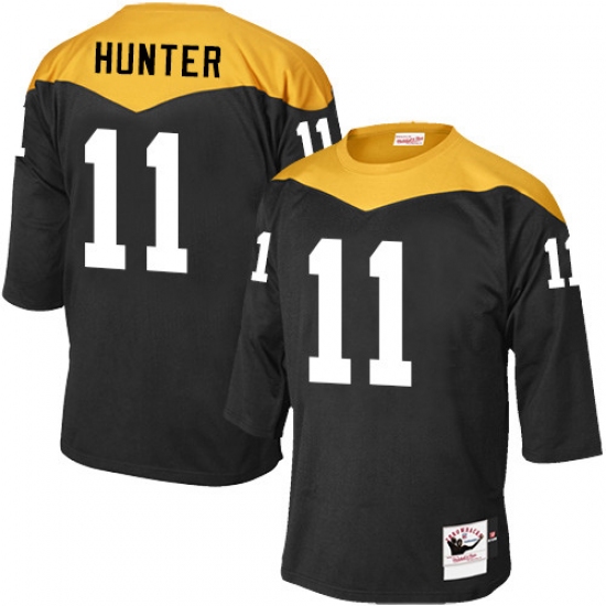 Men's Mitchell and Ness Pittsburgh Steelers 11 Justin Hunter Elite Black 1967 Home Throwback NFL Jersey