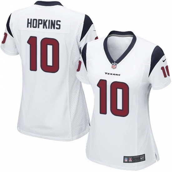 Women's Nike Houston Texans 10 DeAndre Hopkins Game Red Alternate NFL Jersey