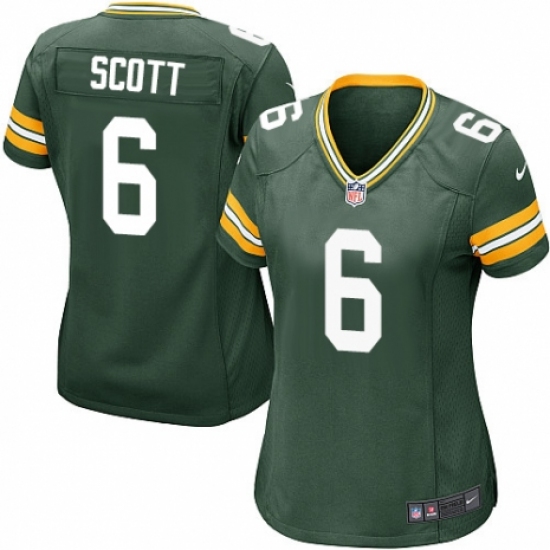 Women's Nike Green Bay Packers 6 JK Scott Game Green Team Color NFL Jersey