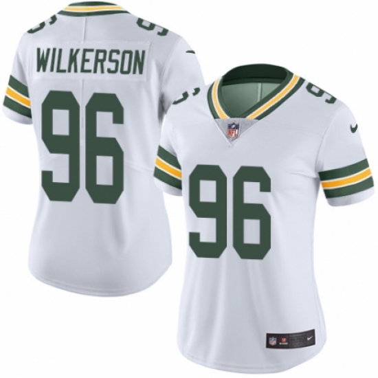 Women's Nike Green Bay Packers 96 Muhammad Wilkerson White Vapor Untouchable Limited Player NFL Jersey