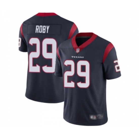 Men's Houston Texans 29 Bradley Roby Navy Blue Team Color Vapor Untouchable Limited Player Football Jersey