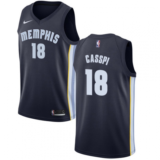 Women's Nike Memphis Grizzlies 18 Omri Casspi Swingman Navy Blue NBA Jersey - Icon Edition