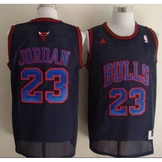 Men's Adidas Chicago Bulls 23 Michael Jordan Swingman Black Blue No. NBA Jersey