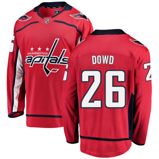 Youth Washington Capitals 26 Nic Dowd Fanatics Branded Red Home Breakaway NHL Jersey