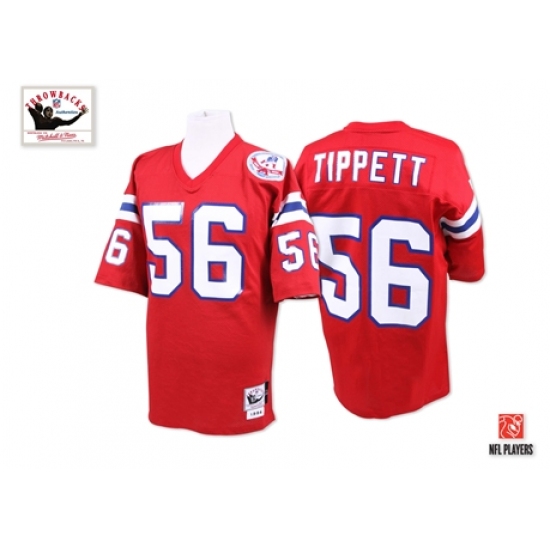 Mitchell and Ness New England Patriots 56 Andre Tippett Red Authentic Throwback NFL Jersey