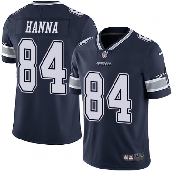 Men's Nike Dallas Cowboys 84 James Hanna Navy Blue Team Color Vapor Untouchable Limited Player NFL Jersey