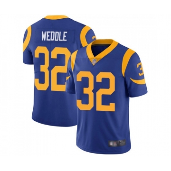 Men's Los Angeles Rams 32 Eric Weddle Royal Blue Alternate Vapor Untouchable Limited Player Football Jersey