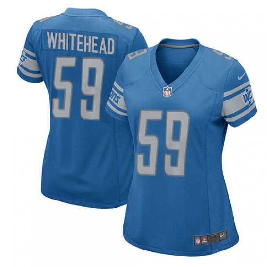 Women's Nike Detroit Lions 59 Tahir Whitehead Game Light Blue Team Color NFL Jersey