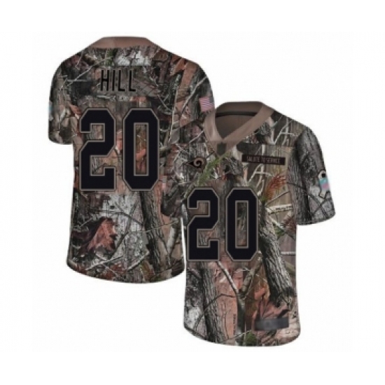 Men's Los Angeles Rams 20 Troy Hill Camo Rush Realtree Limited Football Jersey