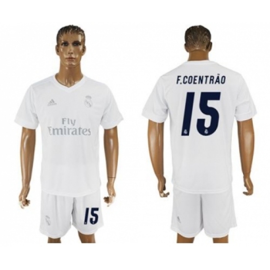 Real Madrid 15 F.Coentrao Marine Environmental Protection Home Soccer Club Jersey