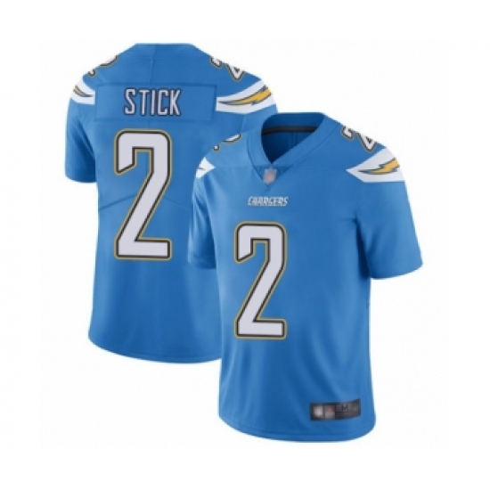 Youth Los Angeles Chargers 2 Easton Stick Electric Blue Alternate Vapor Untouchable Limited Player Football Jersey