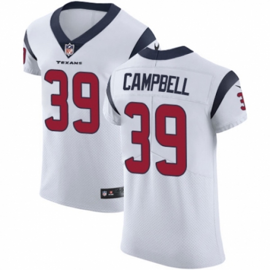 Men's Nike Houston Texans 39 Ibraheim Campbell White Vapor Untouchable Elite Player NFL Jersey