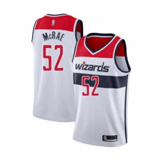 Men's Washington Wizards 52 Jordan McRae Authentic White Basketball Jersey - Association Edition
