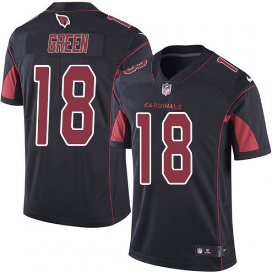 Men's Nike Arizona Cardinals 18 A.J. Green Black Stitched NFL Limited Rush Jersey