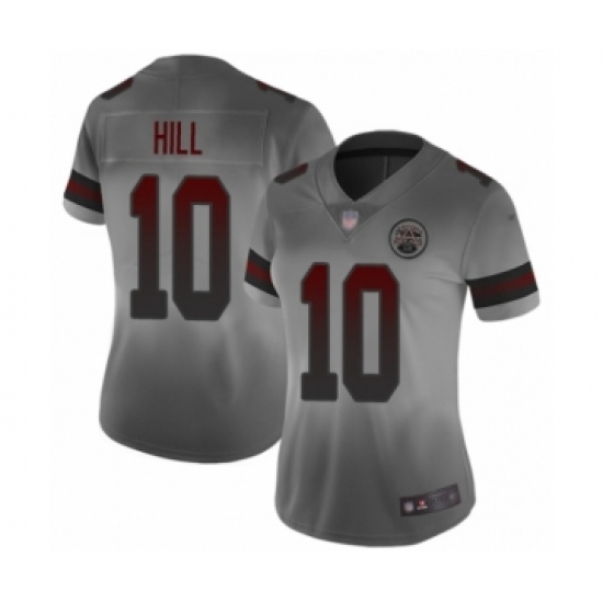 Women's Kansas City Chiefs 10 Tyreek Hill Limited Gray City Edition Football Jersey