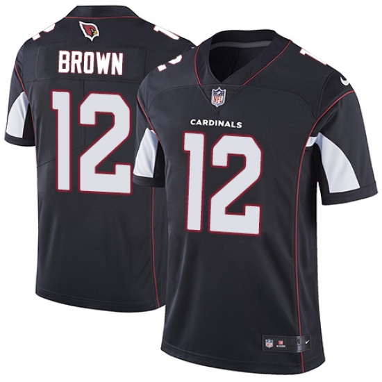 Men's Nike Arizona Cardinals 12 John Brown Black Alternate Vapor Untouchable Limited Player NFL Jersey